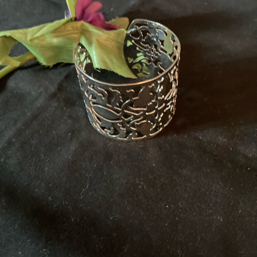Silver slip on bracelet